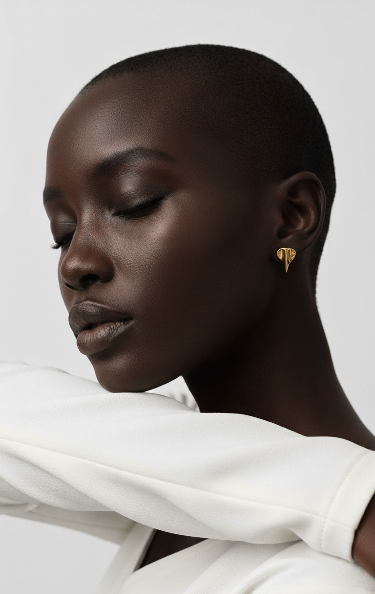 Gold Tembo Stud Earrings