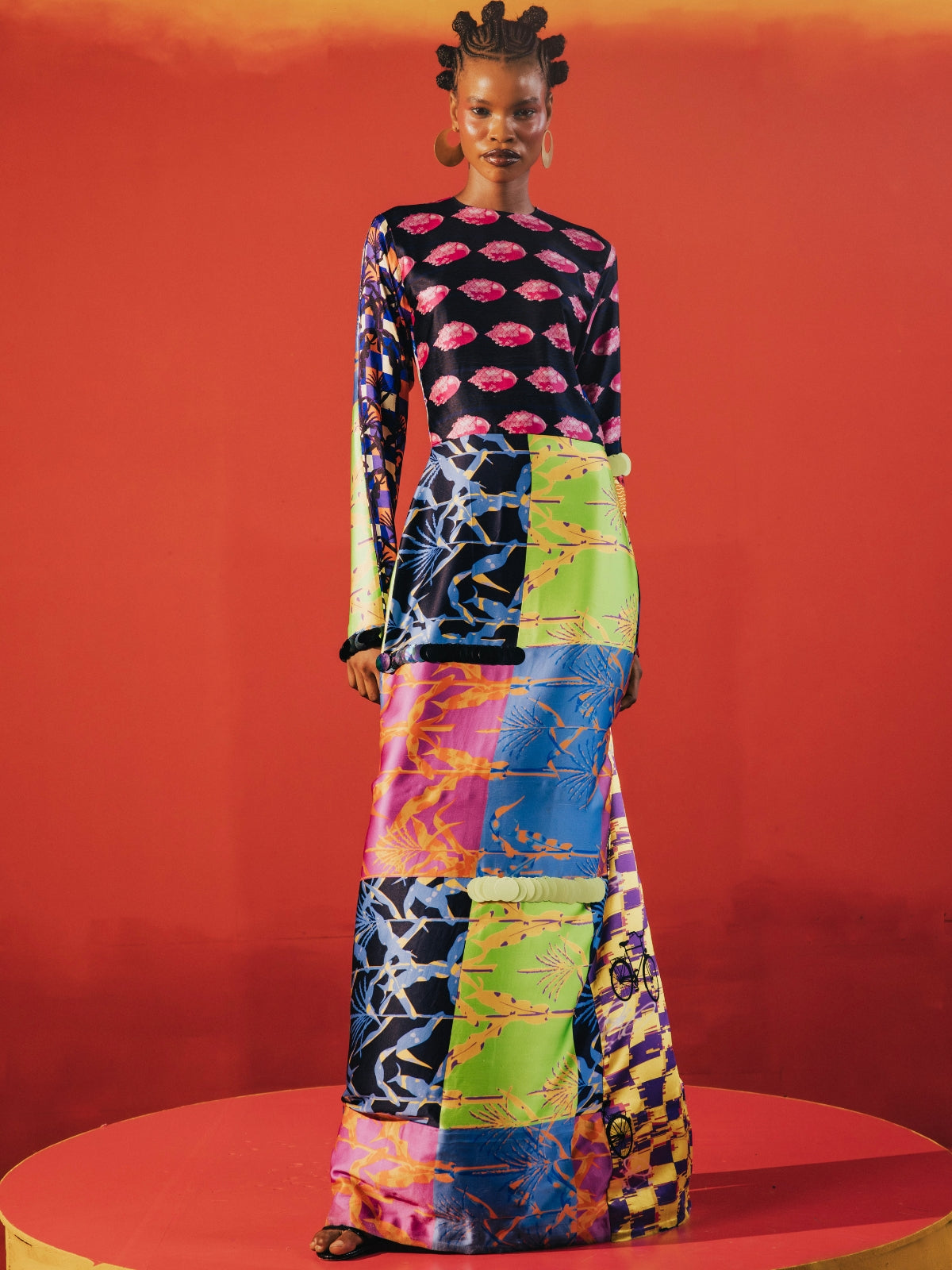 Corn Print Maxi Dress