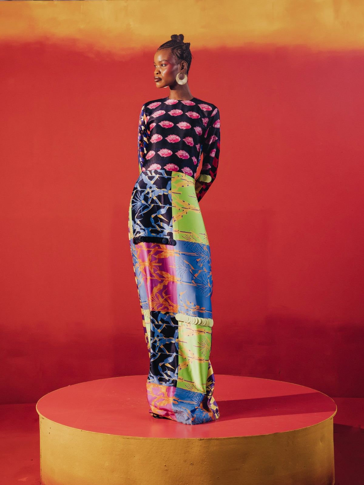 Corn Print Maxi Dress