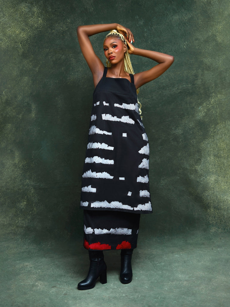 Monochrome Flow Dress