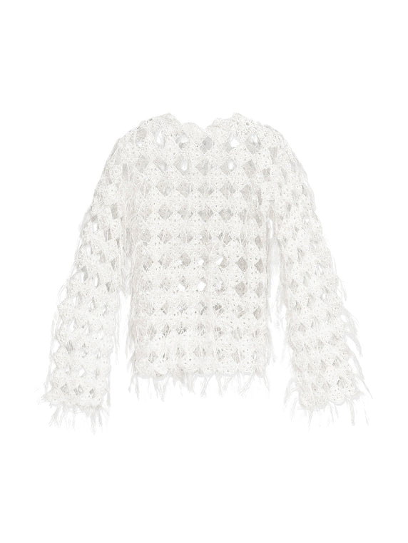 Crochet Long-Sleeve Top