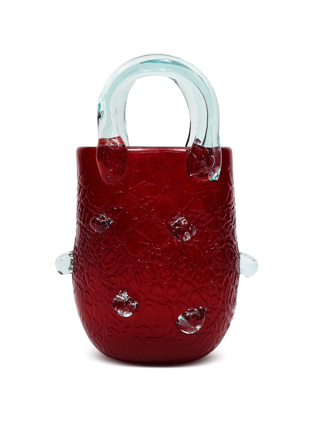 Red Glass Cracked Bag