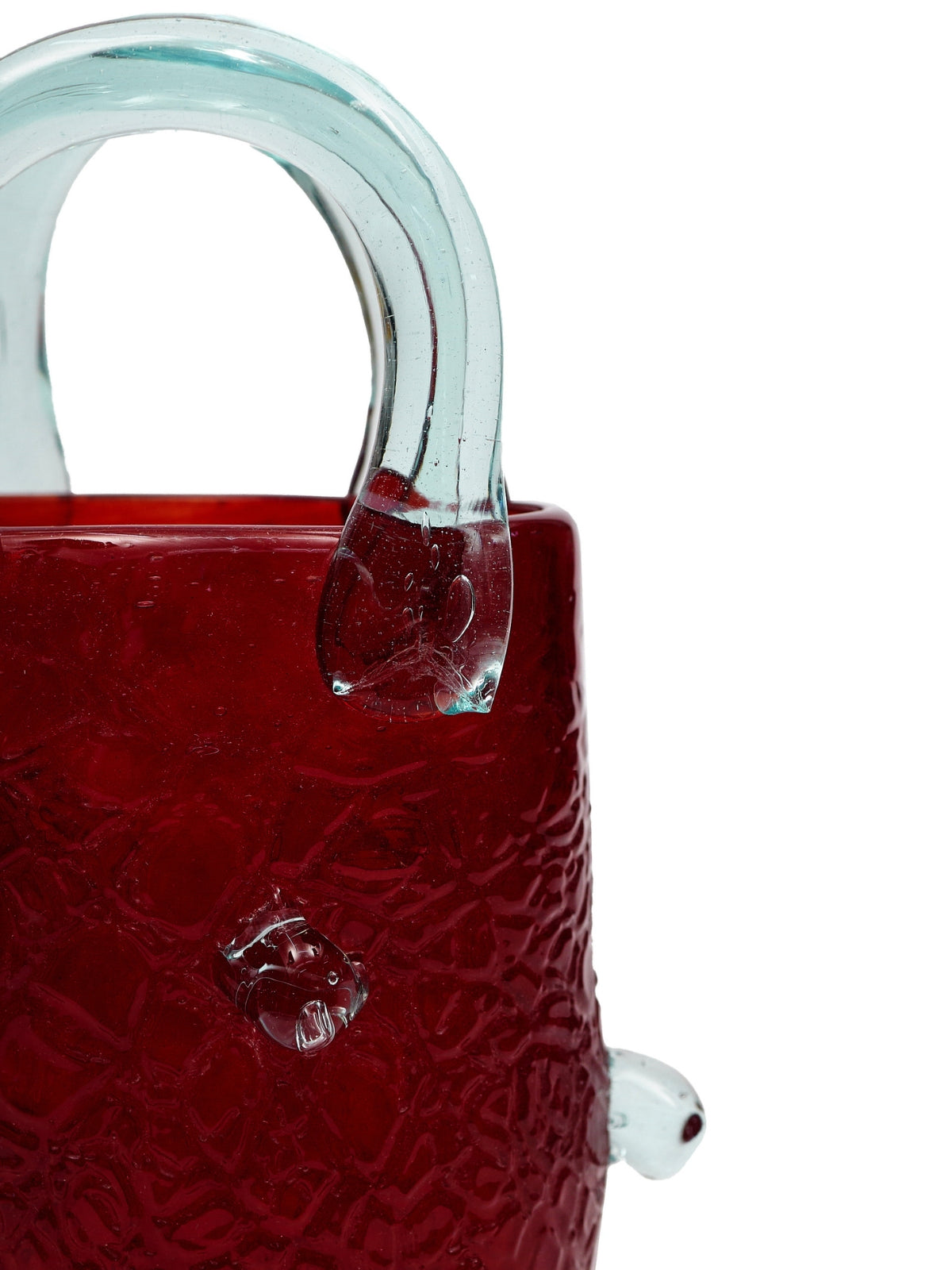 Red Glass Cracked Bag