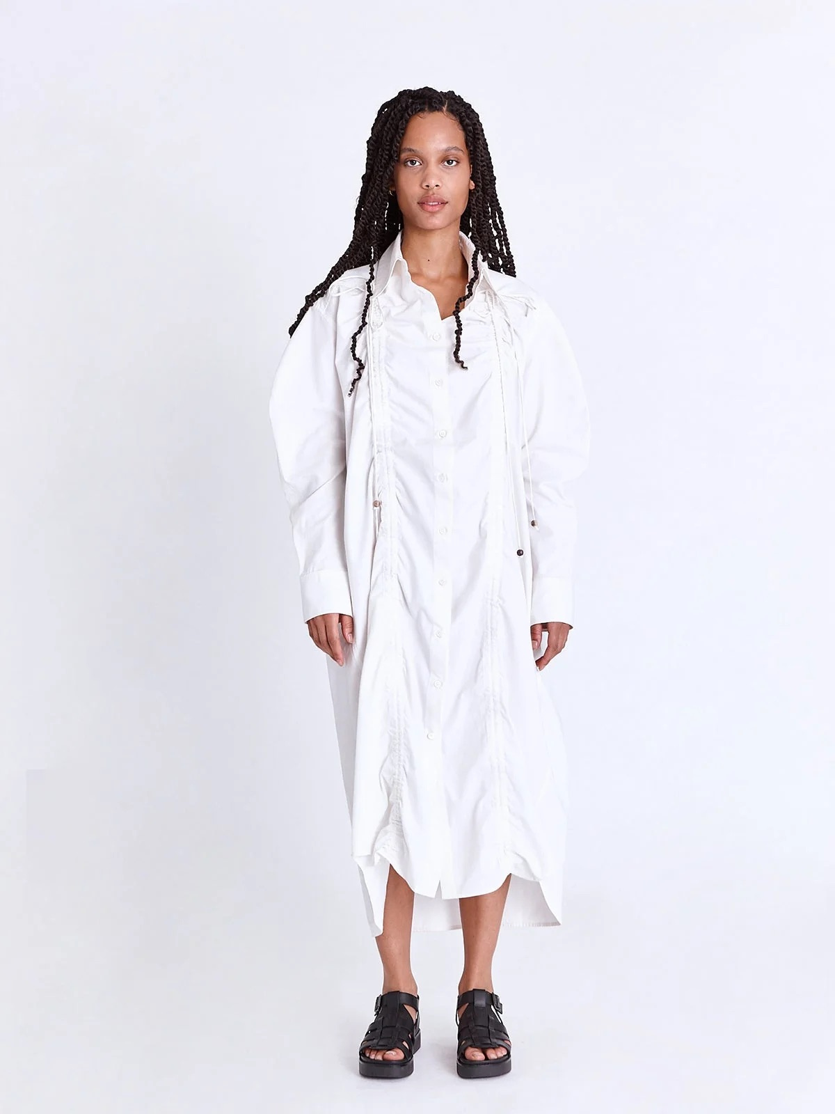 Drawstring shirt dress shop