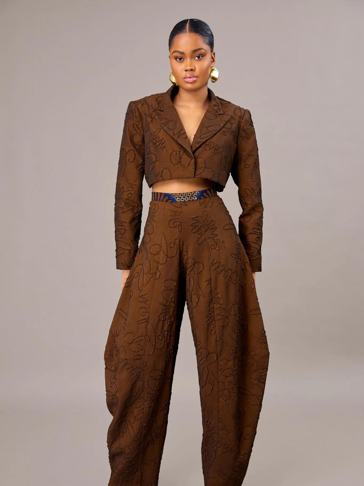 Cora Brown Signature Crop Jacket