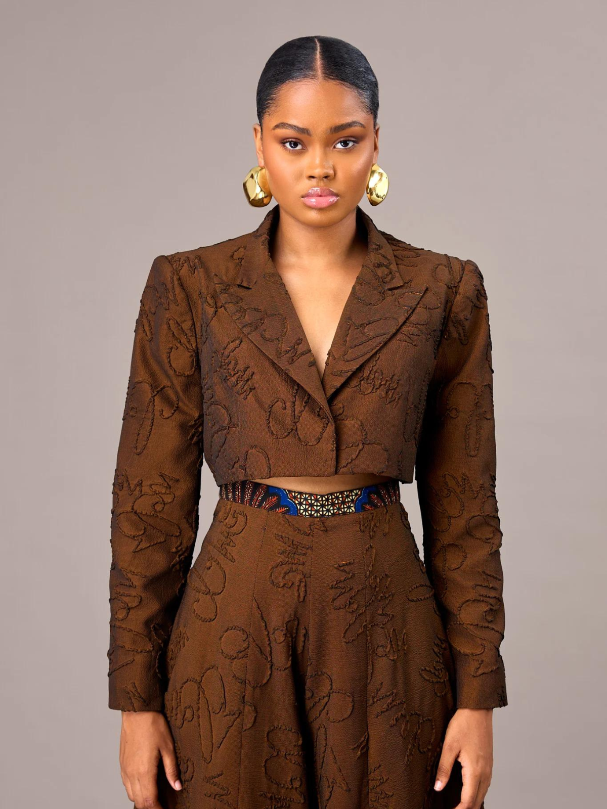 Cora Brown Signature Crop Jacket