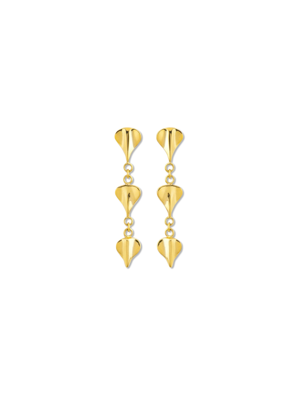 Gold Tembo Three-Drop Earrings