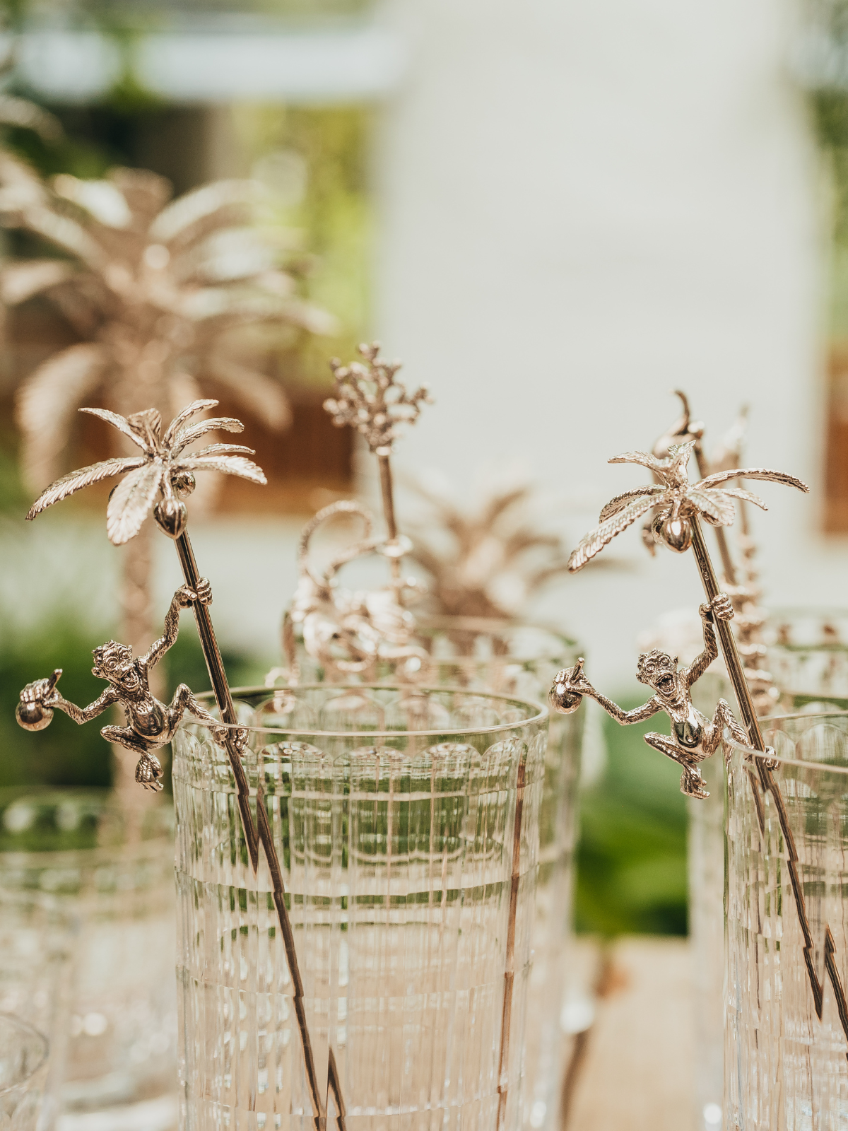 Palm and Monkey Swizzle Stick