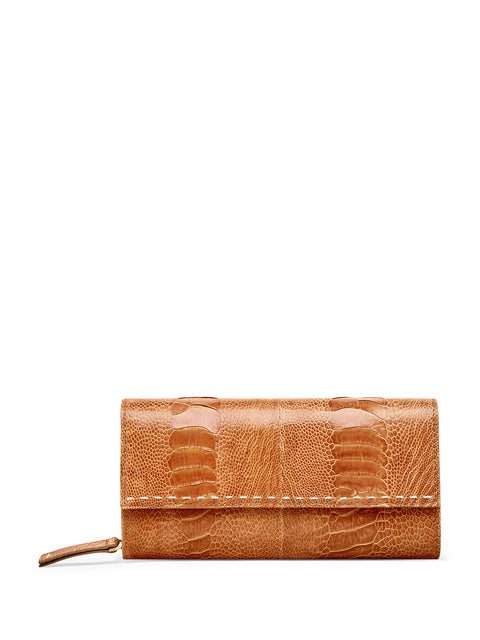 Burnt Amber Zip Around Wallet