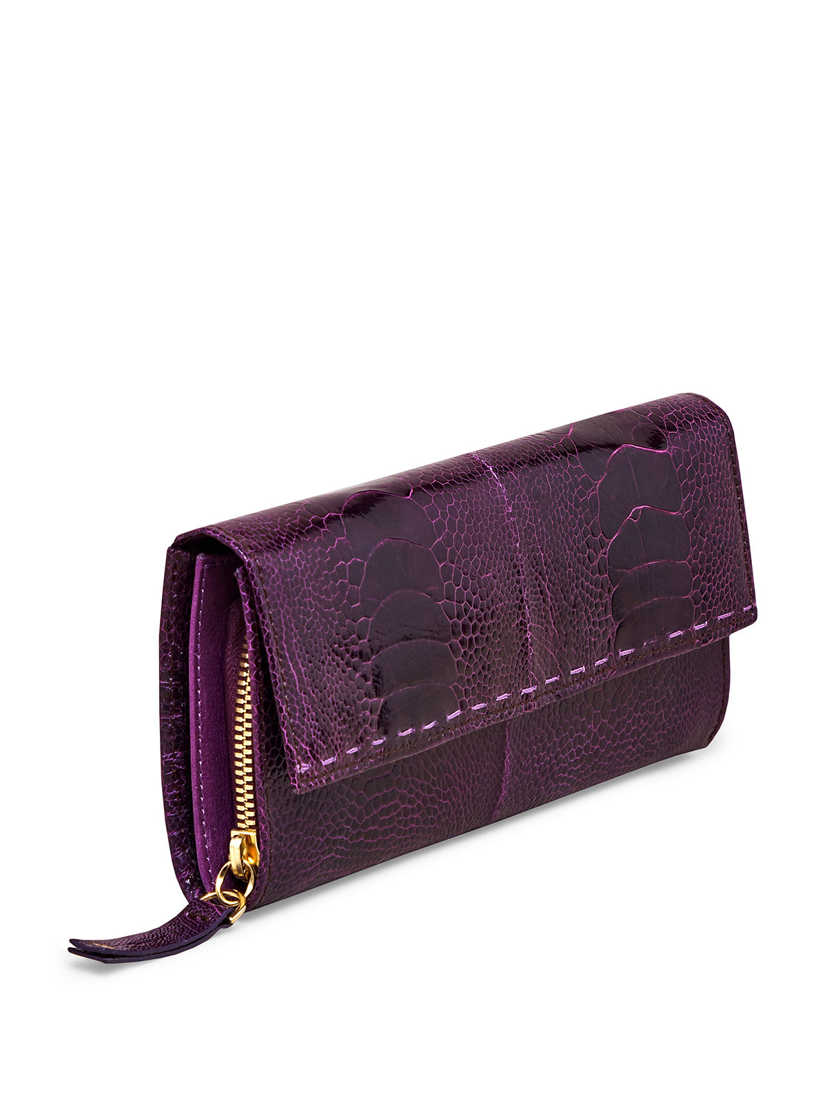 African Violet Zip Around Wallet