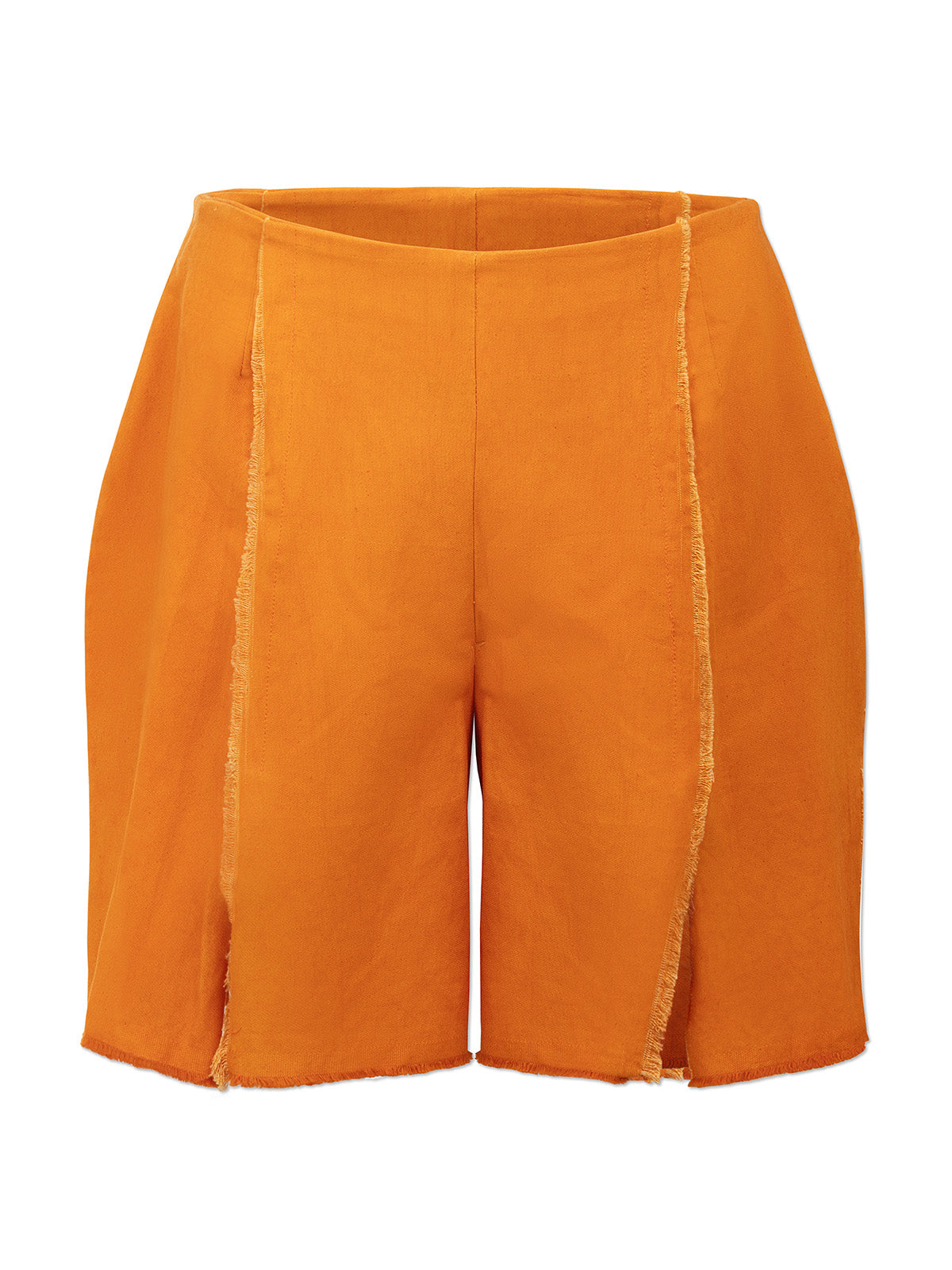 Slit Front Paneled Shorts