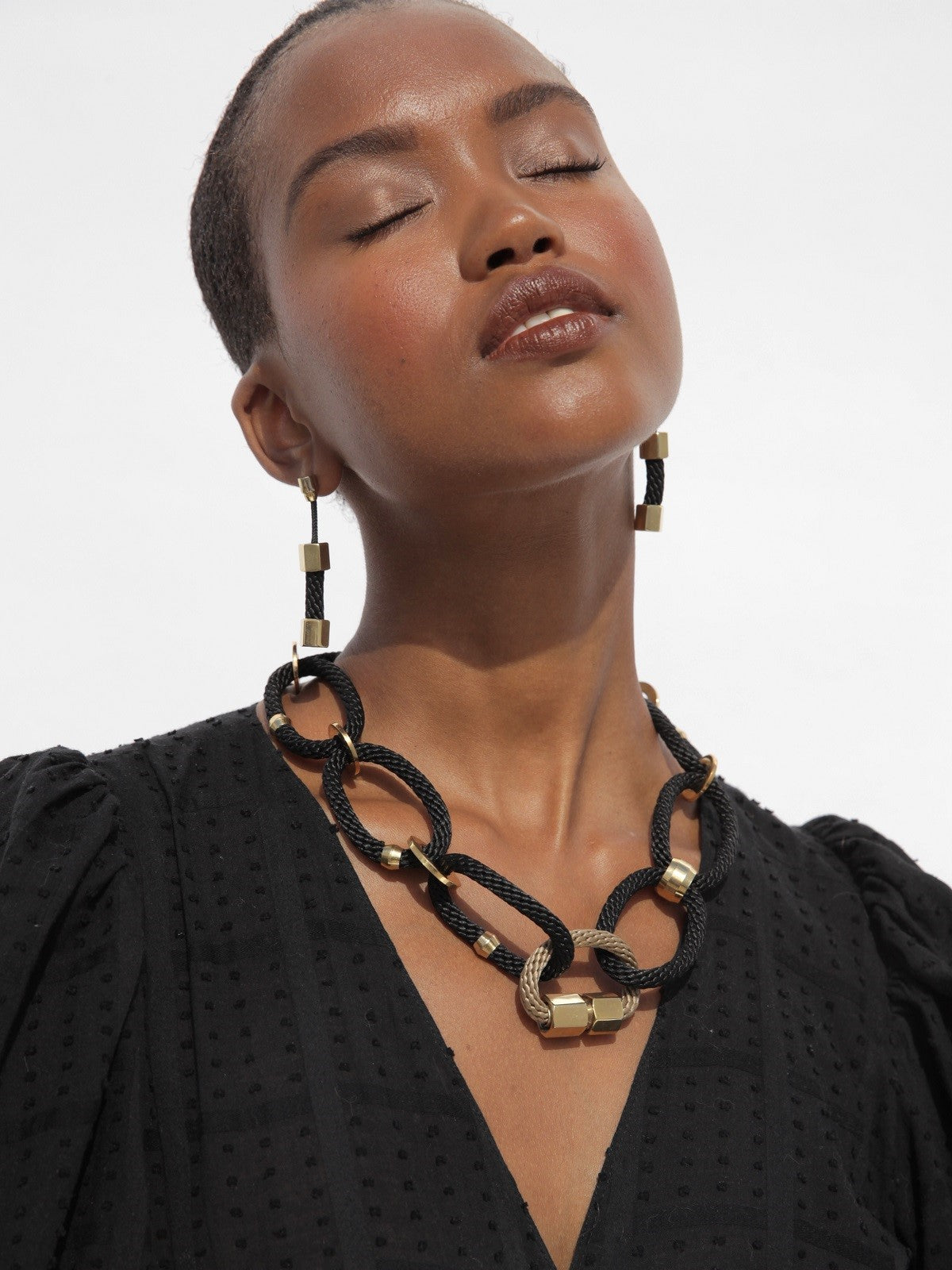 Black & Beige Circe Necklace