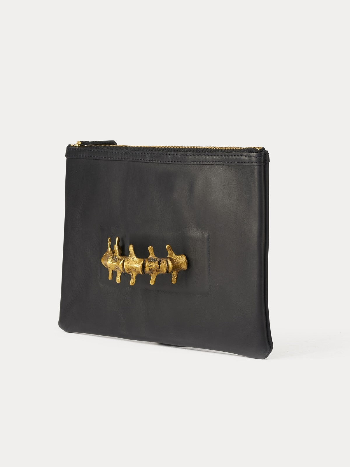 Mwala Spine Leather Clutch