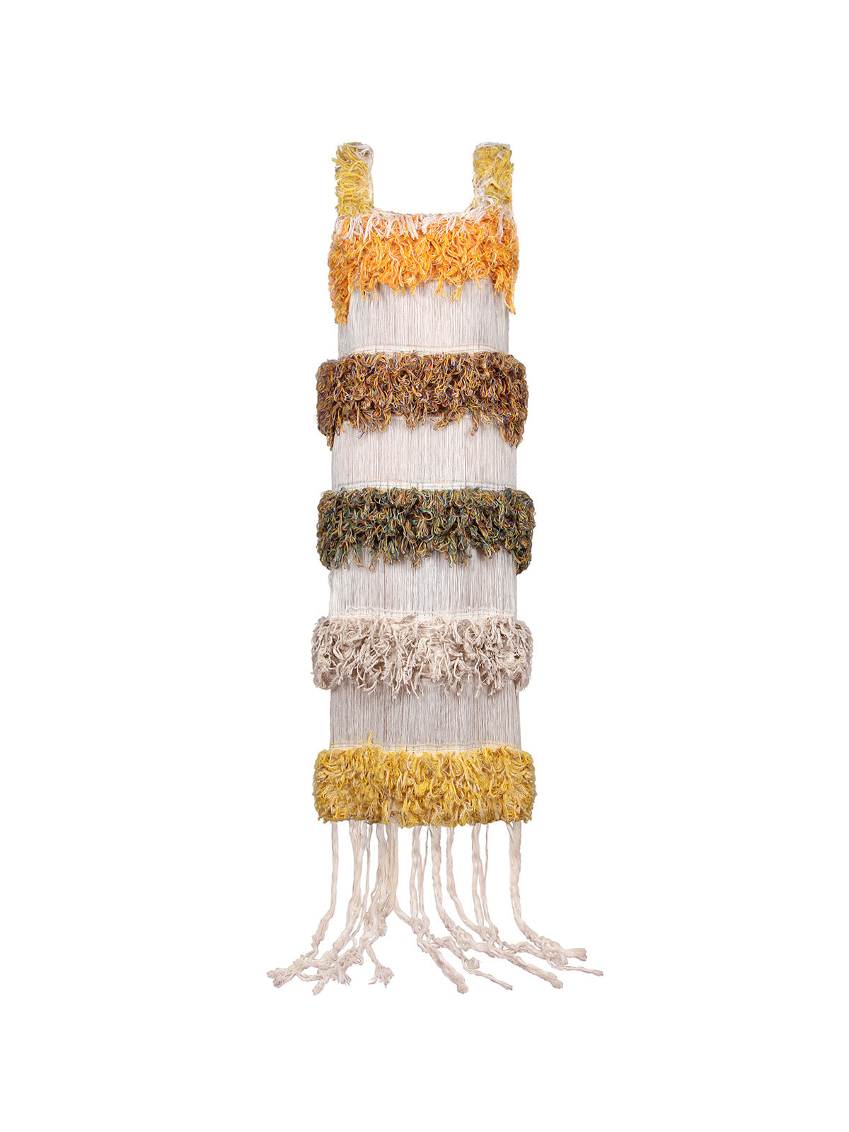 Loop-Weave Side-Slit Dress